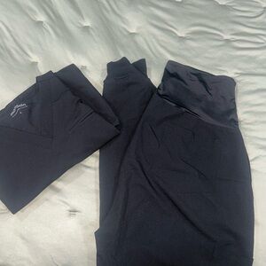 Black mandala scrub set, maternity